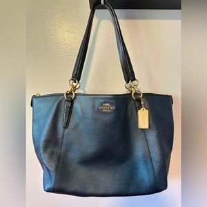 NWT, Coach bag metallic dark blue.